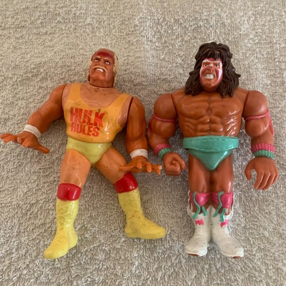 Vintage 90s WWF Ultimate Warrior Titan Sports Wrestling Action Figures Hasbro - Picture 7 of 11